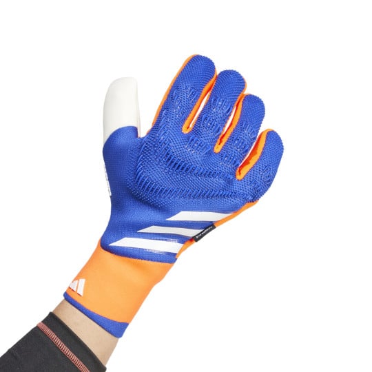 adidas Predator Pro Fingersave Gants de Gardien de But Fingersave Bleu Orange Blanc