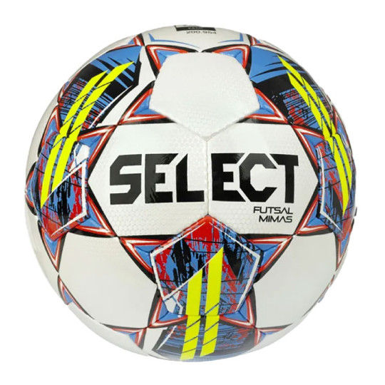 Select Futsal Mimas V22 Zaalvoetbal Maat 4 Wit Blauw Rood Geel