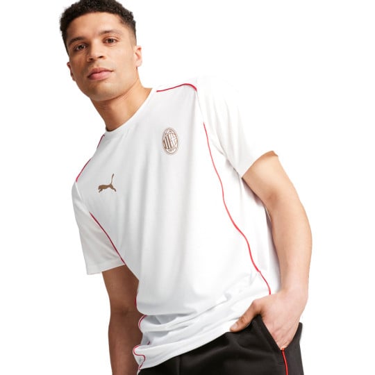 PUMA AC Milan Casuals T-Shirt 2024-2025 Wit Rood Goud