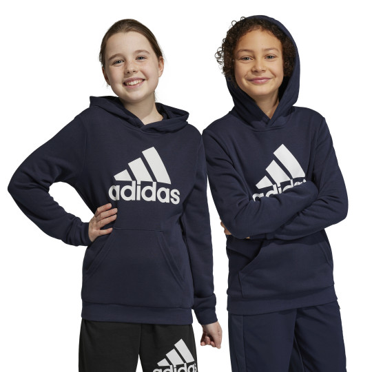 adidas Essentials Big Logo Hoodie Kids Donkerblauw Wit