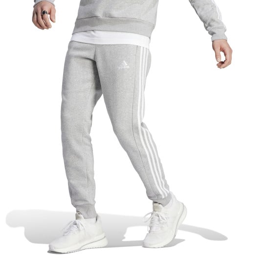 adidas Essentials Fleece Joggingbroek Lichtgrijs Wit