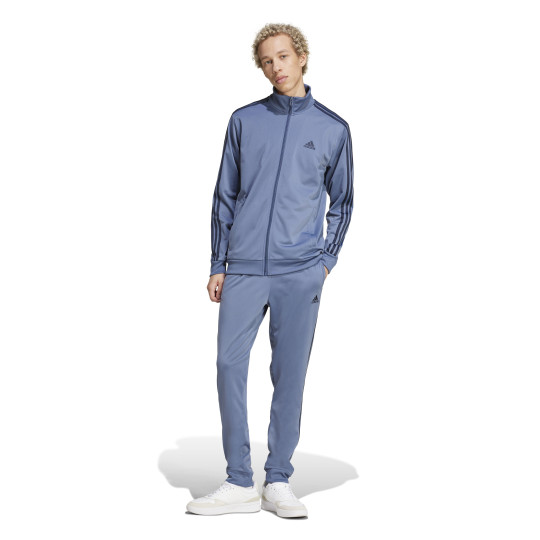 adidas Basic 3-Stripes Tricot Trainingspak Full-Zip Olijfgroen Wit