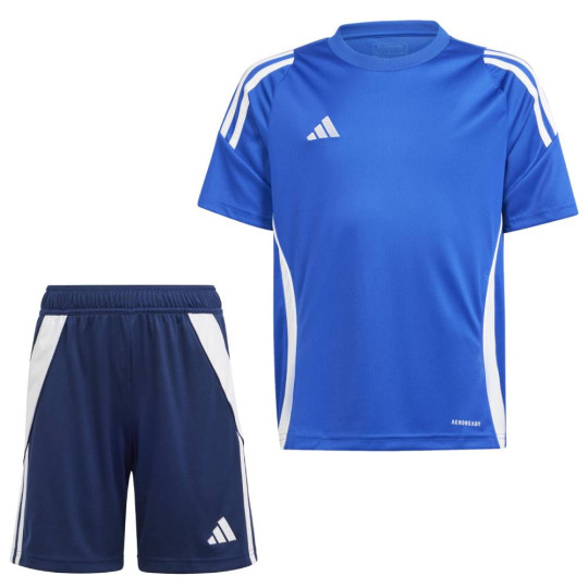 Kit d'entraînement adidas Tiro 24 pour enfants, bleu, bleu foncé, blanc