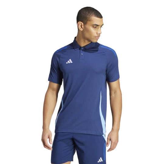 adidas Tiro 24 Competition Polo Donkerblauw Blauw Lichtblauw