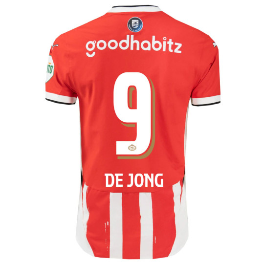 PSV De Jong 9 Thuisshirt 2024-2025 Authentic