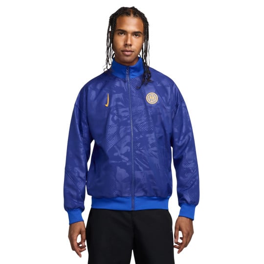 Nike Inter Milan Anthem Veste d'Entraînement 2024-2025 Bleu Foncé Bleu Doré