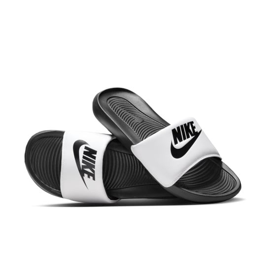 Nike Victori One Slippers Zwart Wit Zwart