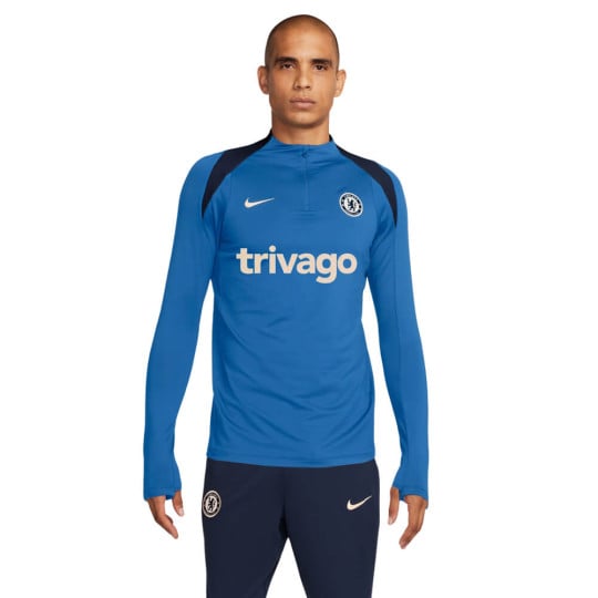 Nike Chelsea Strike Trainingstrui 1/4-Zip 2024-2025 Blauw Donkerblauw