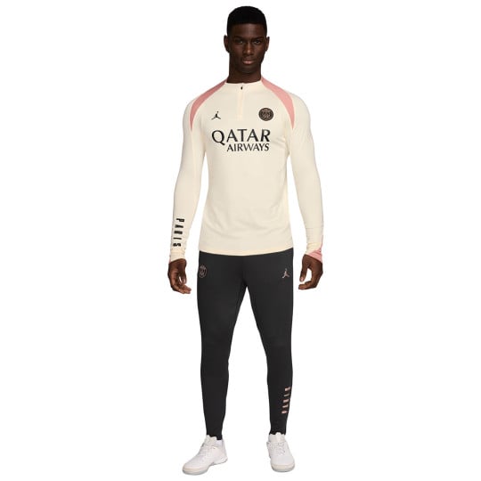 Nike Paris Saint-Germain x Jordan Strike Trainingspak 1/4-Zip 2024-2025 Gebroken Wit Zwart Roze