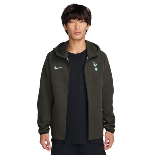 Nike Tottenham Hotspur Tech Fleece Vest 2024-2025 Donkergrijs Groen Lichtblauw