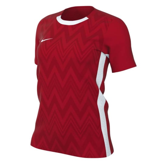 Maillot de football rouge blanc Nike Challenge V pour femme