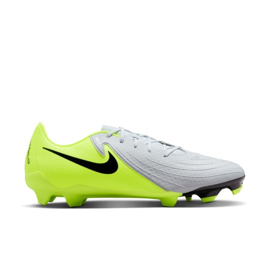 Nike Phantom GX II Academy Gras / Kunstgras Voetbalschoenen (MG) Neongeel Zilver Zwart