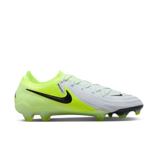 Nike Phantom GX II Elite Gras Voetbalschoenen (FG) Neongeel Zilver Zwart