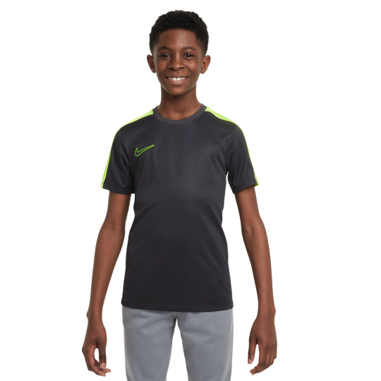 Nike Academy Trainingsshirt Kids Antraciet Neongeel