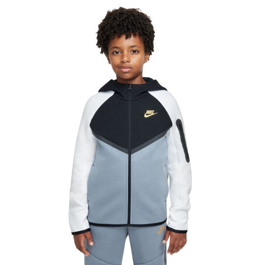 Nike Tech Fleece Sportswear Vest Kids Zwart Wit Grijsblauw Lichtgeel