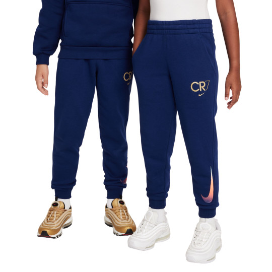 Nike CR7 Club Fleece Sweat Pants Kids Dark Blue Gold Light Pink