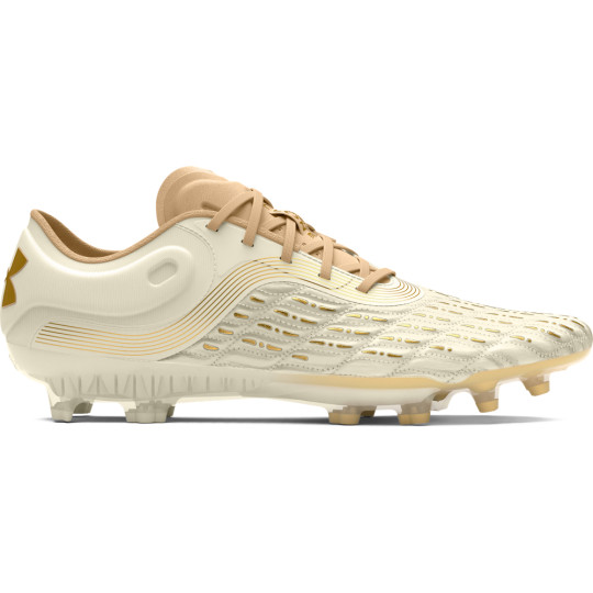 Under Armour Clone Magnetico Elite 3.0 Gras Voetbalschoenen (FG) Beige Goud