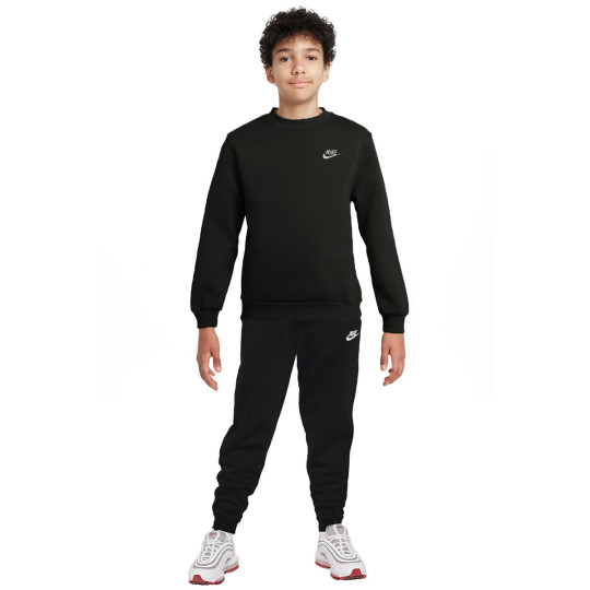 Nike Sportswear Club Fleece Crew Survêtement Enfants Noir Blanc