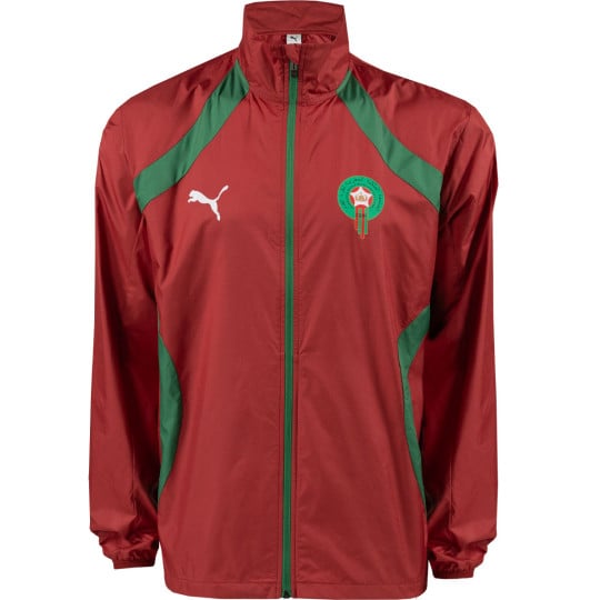 PUMA Marokko Pre-Match Trainingspak Woven 2024-2026 Rood Groen