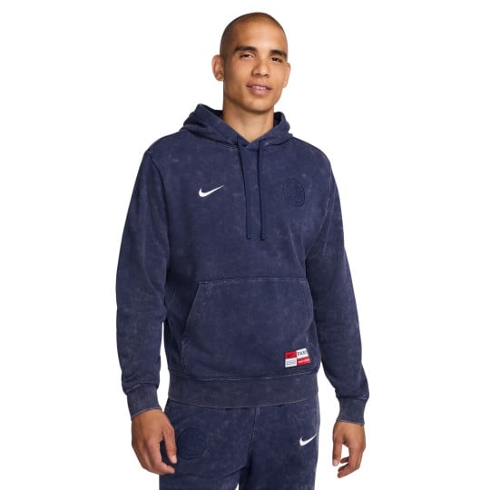 Nike Paris Saint-Germain Club Hoodie 2024-2025 Donkerblauw Wit