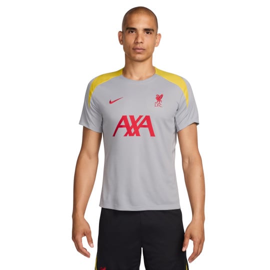 Nike Liverpool Strike Trainingsshirt 2024-2025 Grijs Geel Rood