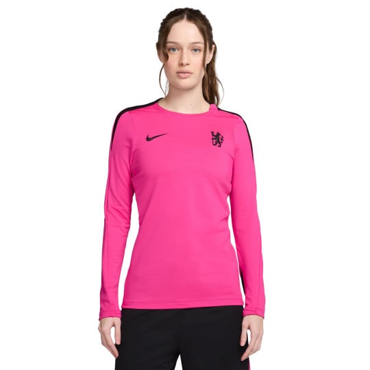 Nike Chelsea Strike Maillot d'Entraînement Manches Longues 2024-2025 Femmes Rose Noir