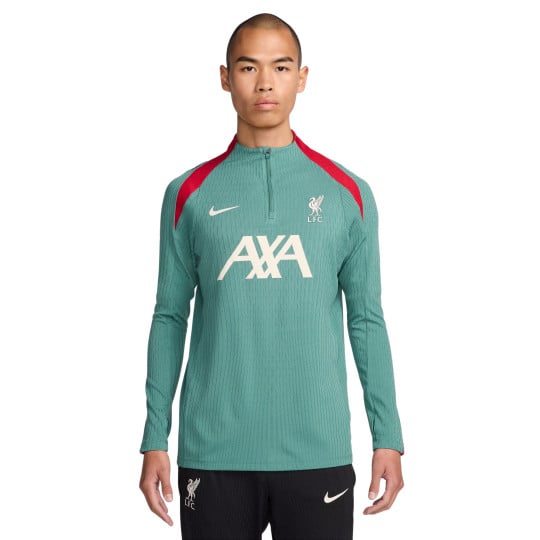 Nike Liverpool Strike Elite Trainingstrui 1/4-Zip 2024-2025 Groen Rood