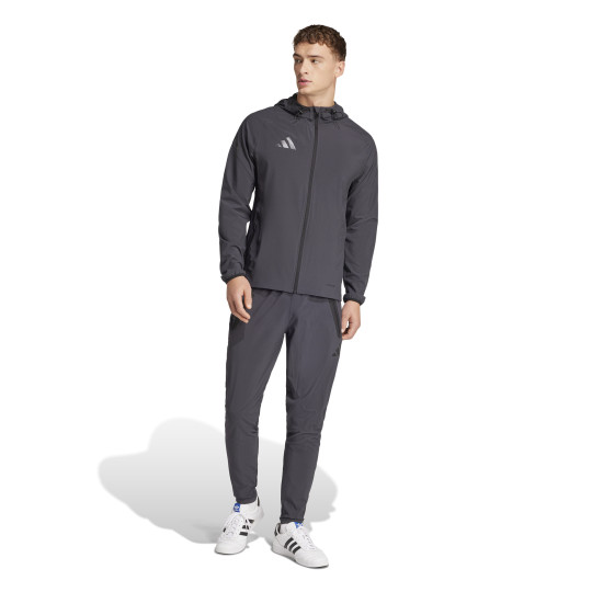 adidas Tiro 25 Vis Tech Pro Hooded Trainingsjack Donkergrijs Zwart