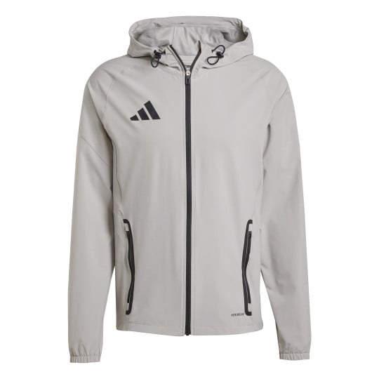 adidas Tiro 25 Vis Tech Competition Hooded Trainingsjack Kids Grijs Zwart