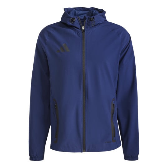 adidas Vis Tech Competition Hooded Trainingsjack Kids Donkerblauw Zwart