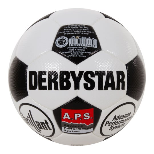 Derbystar Brillant Retro II Voetbal Maat 5 Wit Zwart Rood