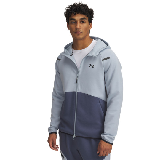 Under Armour Unstoppable Fleece Vest Full-Zip Lichtblauw Donkerblauw Zwart