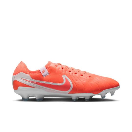 Nike Tiempo Legend 10 Pro Gras Voetbalschoenen (FG) Felrood Wit