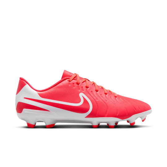 Nike Tiempo Legend 10 Club Gras / Kunstgras Voetbalschoenen (MG) Felrood Wit