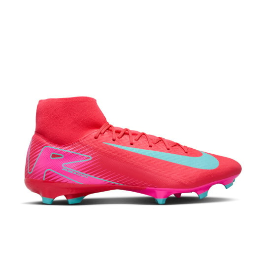 Nike Zoom Mercurial Superfly 10 Academy Grass/Artificial Grass Football Shoes (MG) Red Turquoise Pink