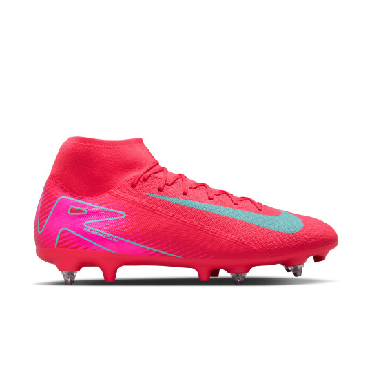 Nike Zoom Mercurial Superfly 10 Academy IJzeren-Nop Voetbalschoenen (SG) Anti-Clog Rood Turquoise Roze