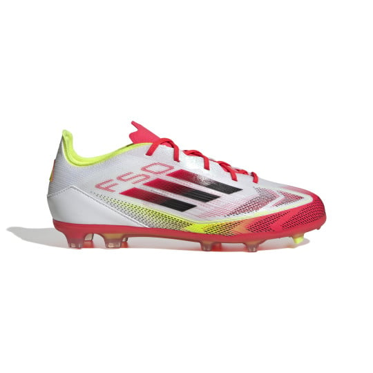 adidas F50 Elite Gras Voetbalschoenen (FG) Kids Wit Rood Zwart Geel