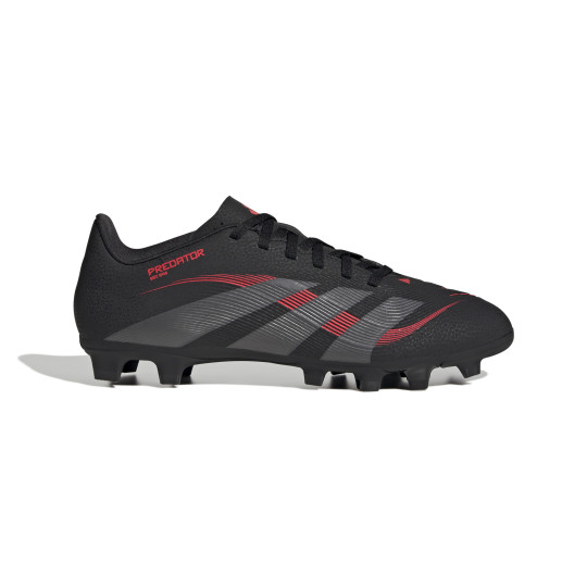 adidas Predator Club Gazon Naturel Gazon Artificiel Chaussures de Foot (MG) Noir Gris Rouge