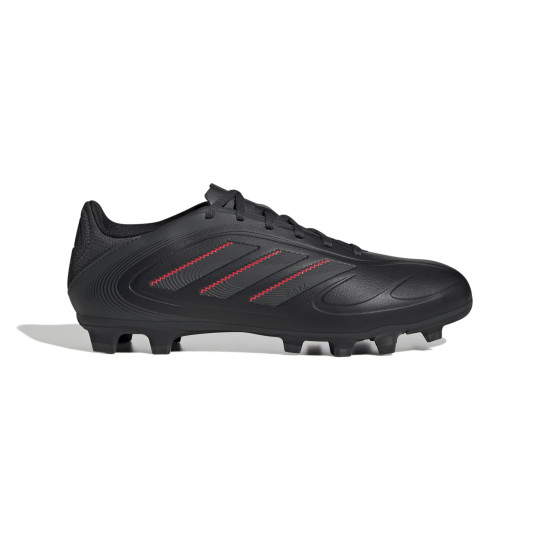 Chaussures de football Adidas Copa Pure III Club en gazon et gazon artificiel (MG), noir, gris foncé, rouge