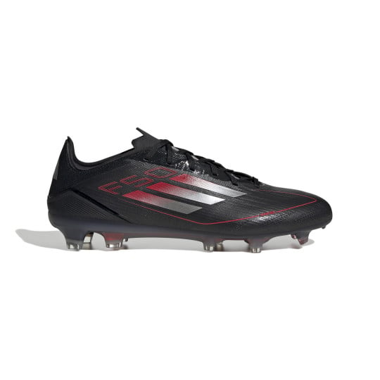 Chaussures de football adidas F50 Pro Gras (FG) noir rouge argenté