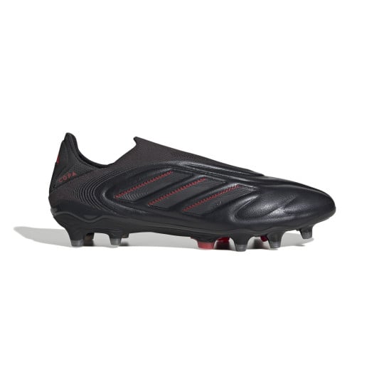 Chaussures de football en gazon sans lacets Adidas Copa Pure III Elite (FG) noir gris foncé rouge