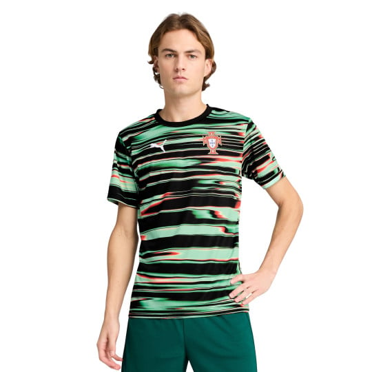 PUMA Portugal Pre-Match Trainingsshirt 2025-2026 Zwart Groen Rood Wit