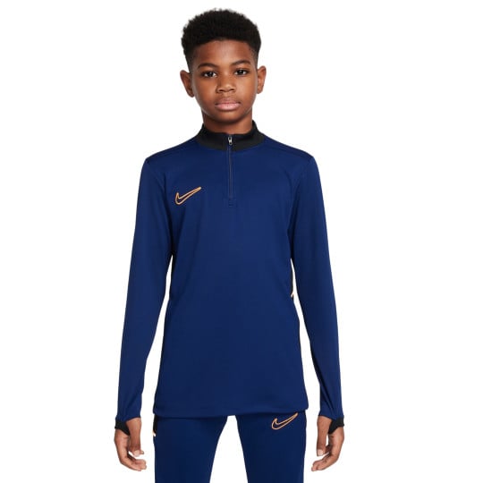 Nike Academy 25 Haut d'Entraînement 1/4-Zip Enfants Bleu Foncé Noir Orange