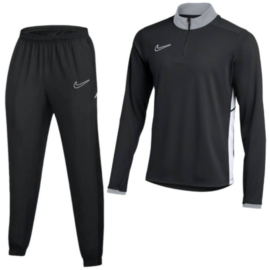 Nike Academy 25 1/4-Zip Kids Tracksuit Black White Grey