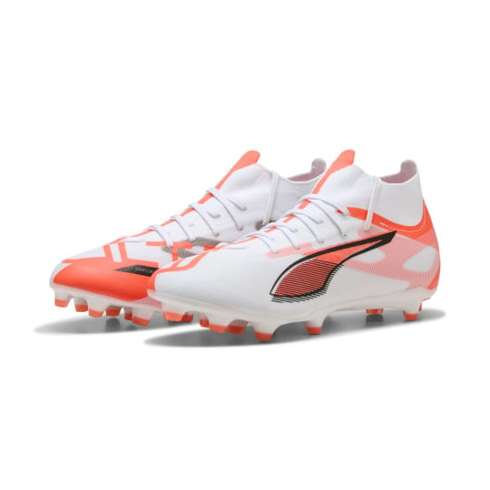 PUMA Ultra 5 Match+ High Gras / Kunstgras Voetbalschoenen (MG) Wit Zwart Rood