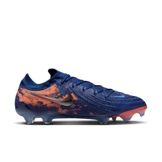 Nike Phantom GX II Haaland Elite Gras Voetbalschoenen (FG) Donkerblauw Oranje Zilver