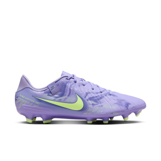 Nike Tiempo Legend Academy 10 Grass/Artificial Grass Football Shoes (MG) Light Purple Light Yellow