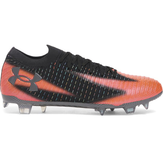 Under Armour Shadow Elite 3.0 Gras Voetbalschoenen (FG) Zwart Oranje Grijs