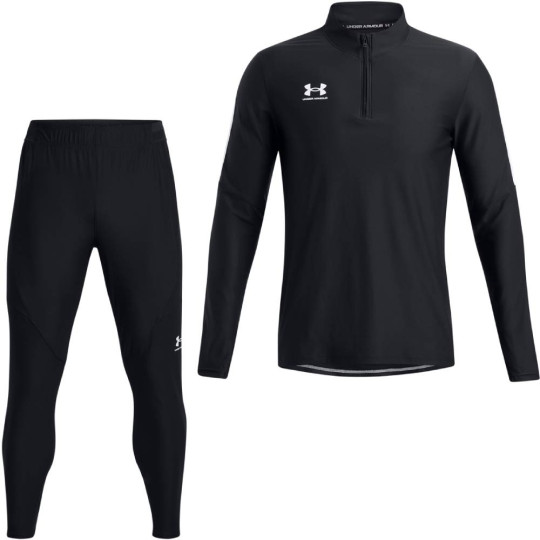 Under Armour Challenger Pro Trainingspak 1/4-Zip Zwart Wit