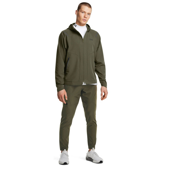 Under Armour Unstoppable Tapered Trainingspak Full-Zip Olijfgroen Zwart